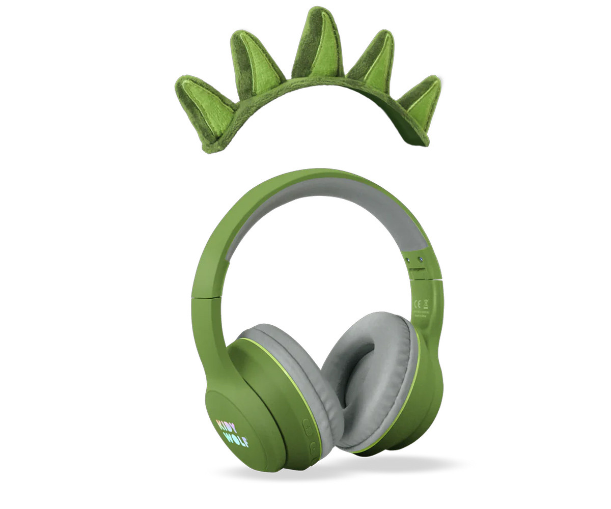 Auriculares KidyEars Infantiles con Orejas de Animal Dinosaurio