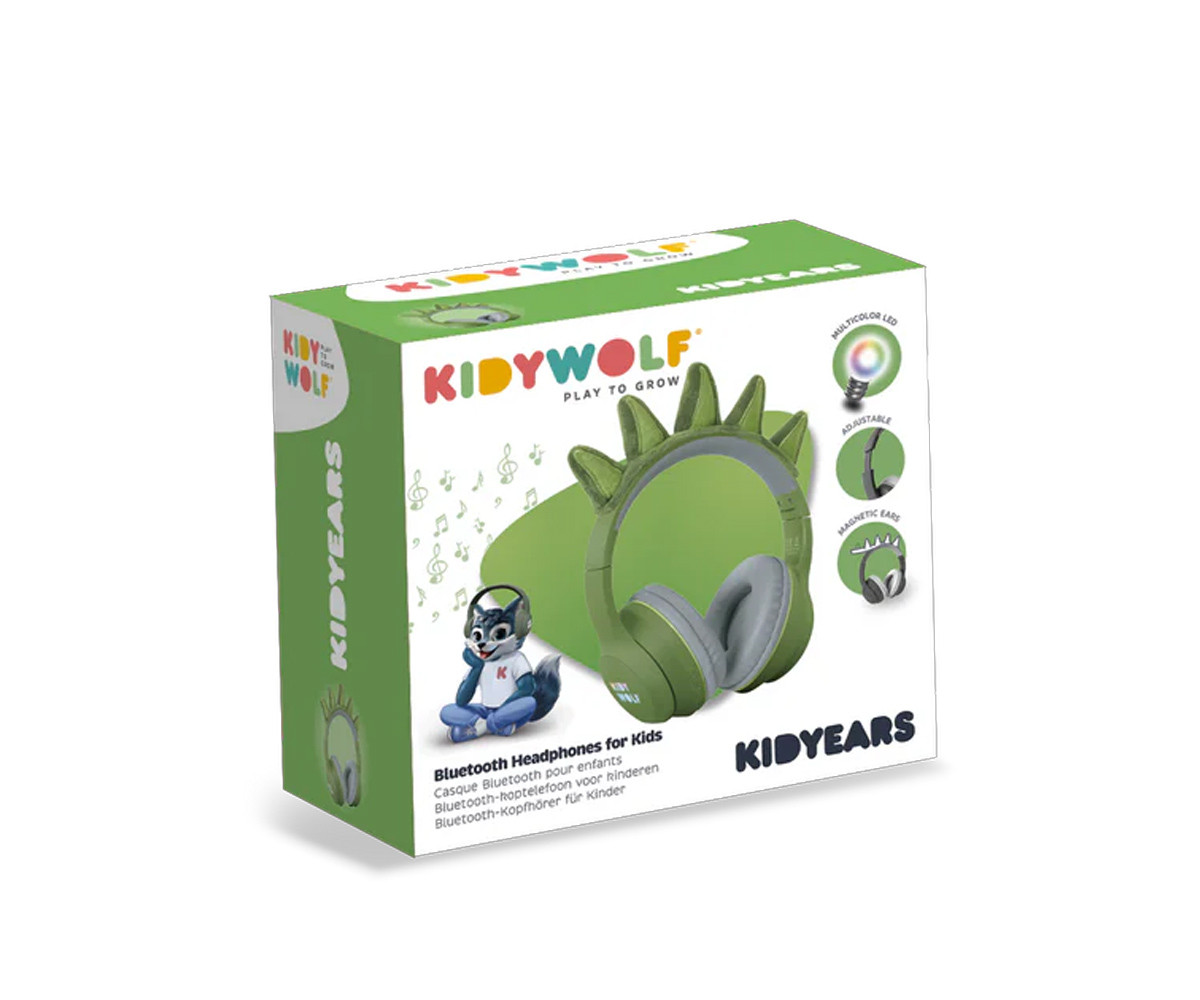 Auriculares KidyEars Infantiles con Orejas de Animal Dinosaurio