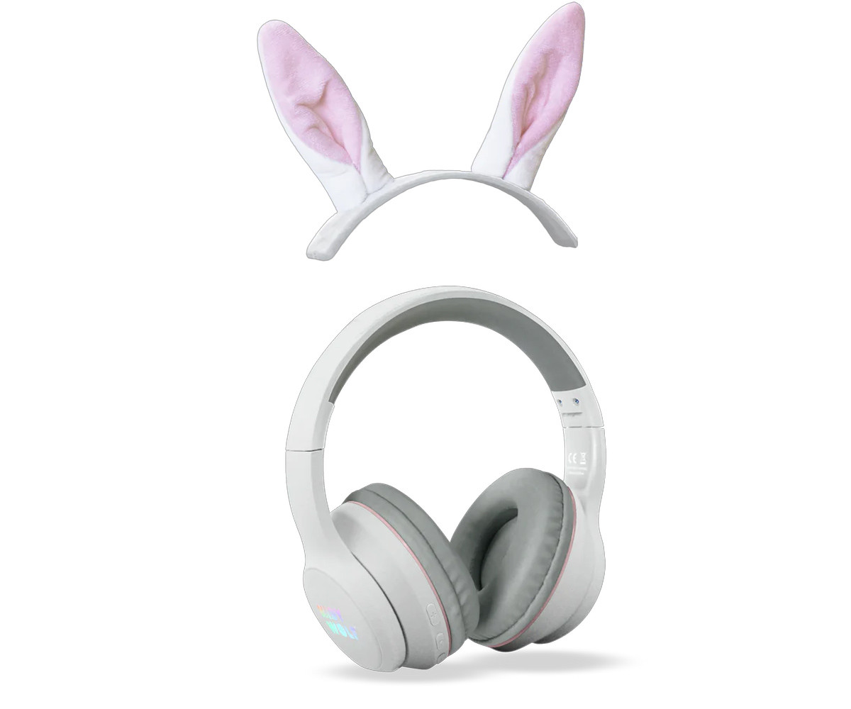 Auriculares KidyEars Infantiles con Orejas de Animal Conejito
