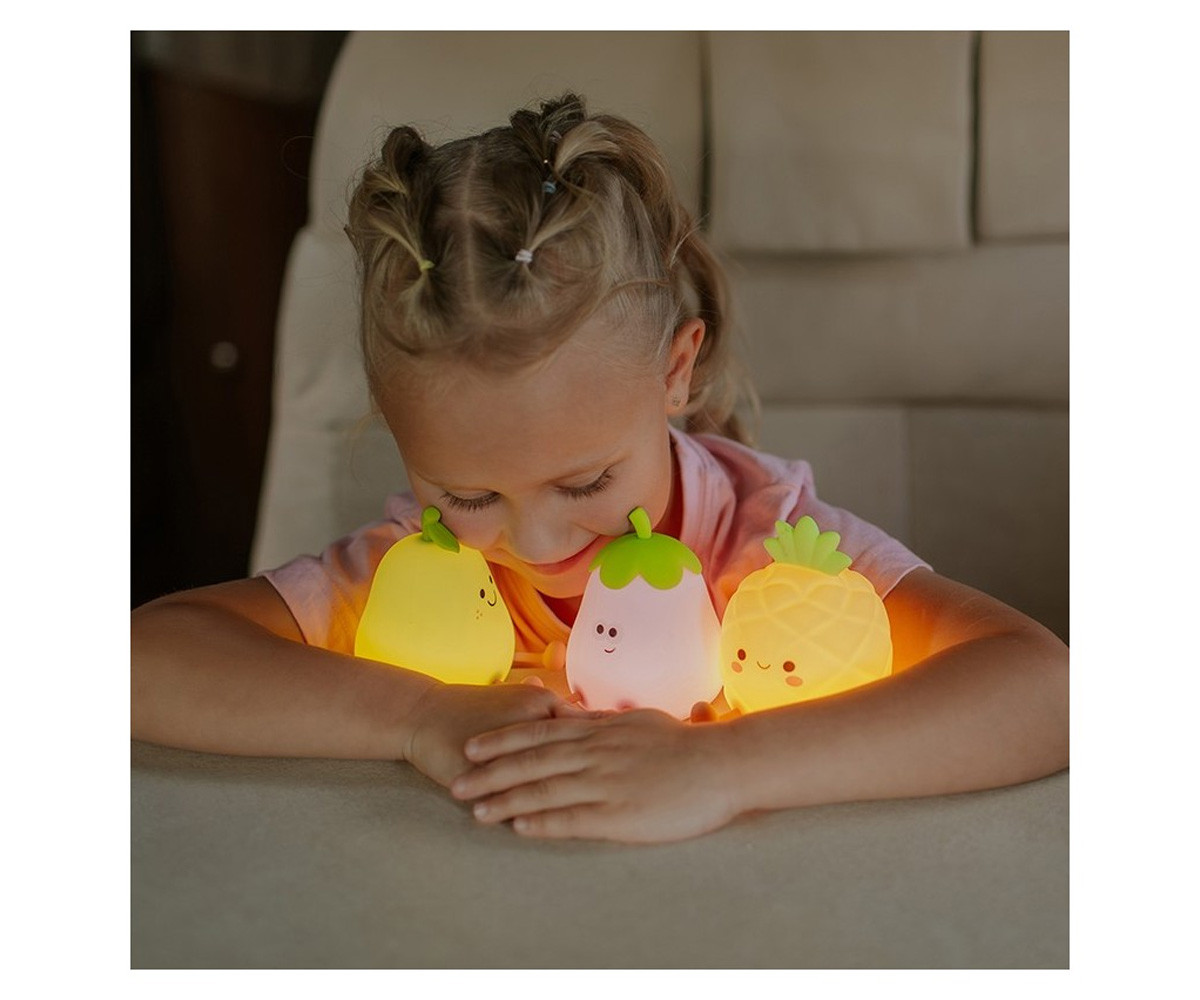 3 Luci Notturne LED RGB Frutta