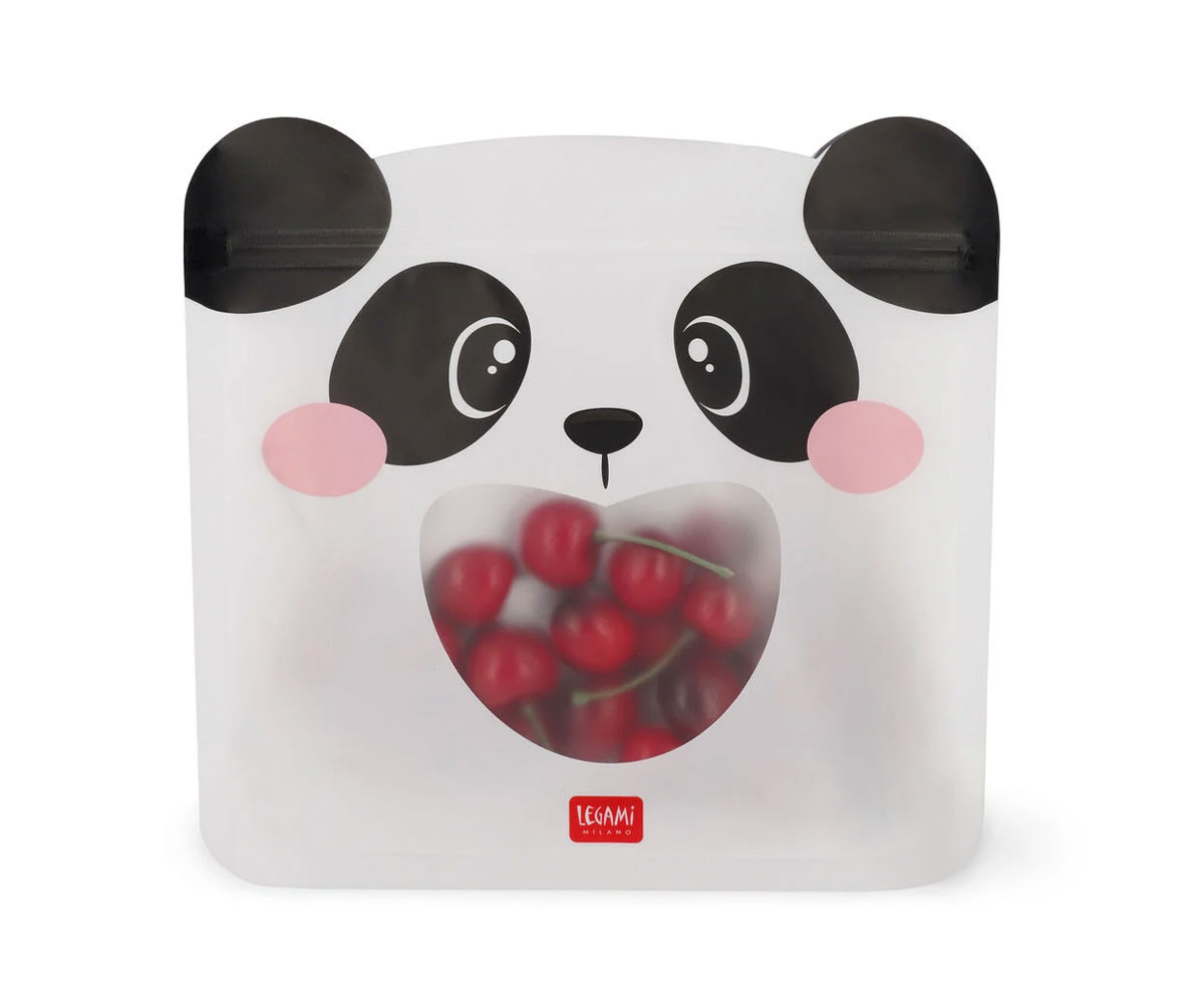 3 Buste Snack Riutilizzabili Panda