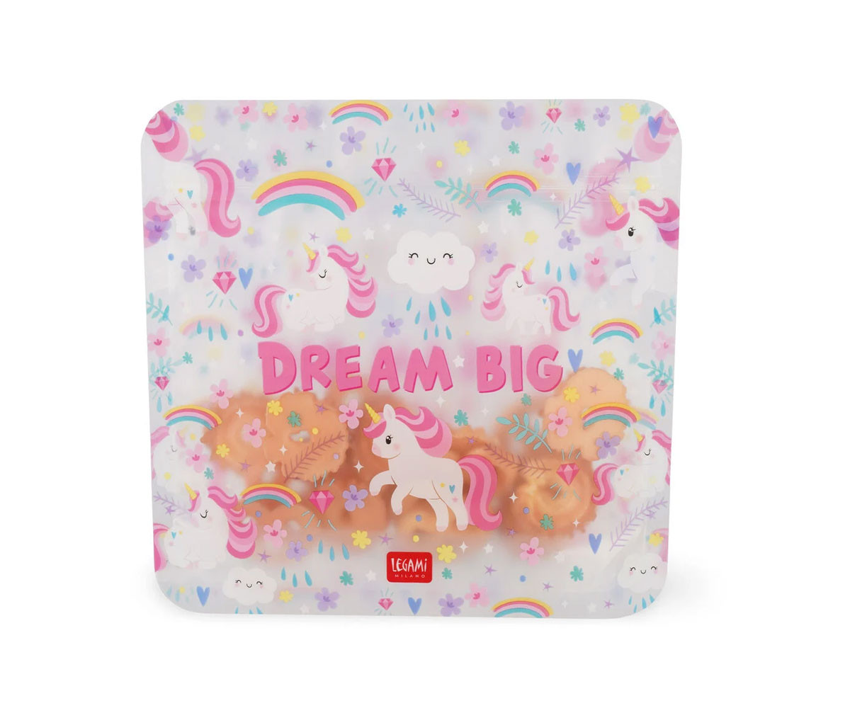 3 Buste Snack Riutilizzabili Unicorn
