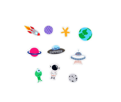 30 Decorazioni Raggi Bicicletta Space