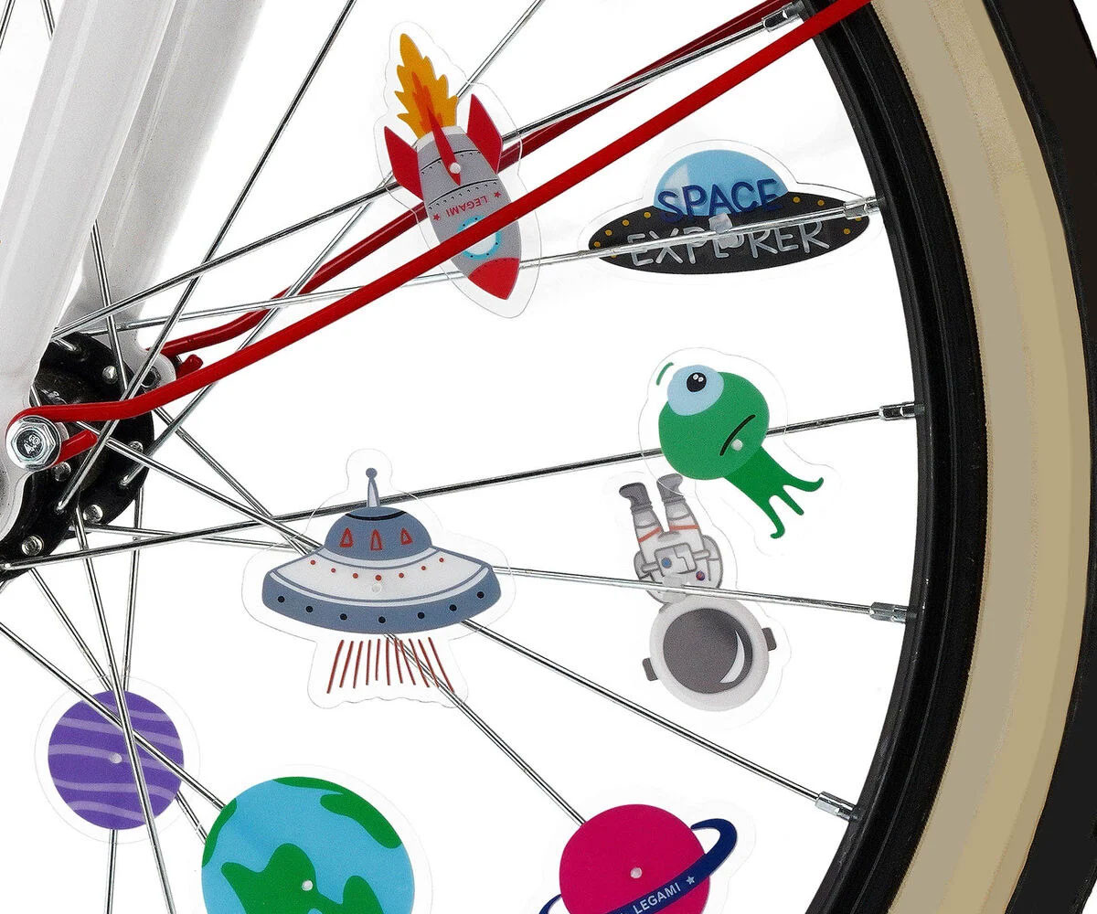 30 Decorazioni Raggi Bicicletta Space