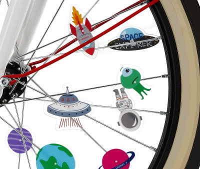 30 Decorazioni Raggi Bicicletta Space