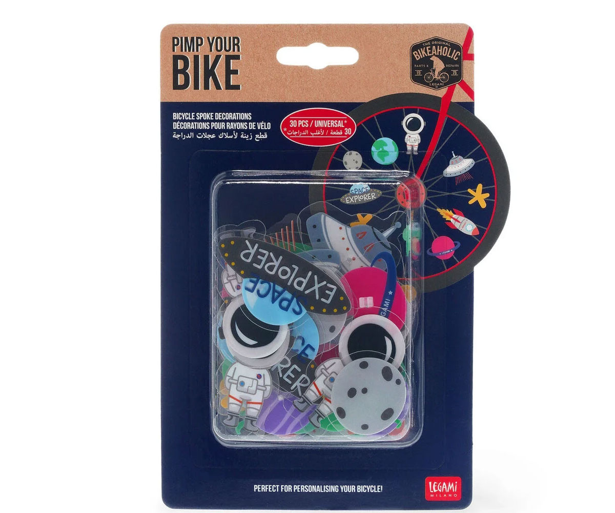 30 Decorazioni Raggi Bicicletta Space