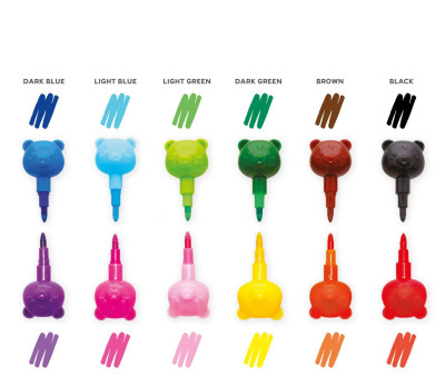 12 Ceras Apilables Teddy Bear