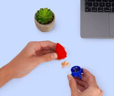 Sacapuntas con Goma Cohete Space
