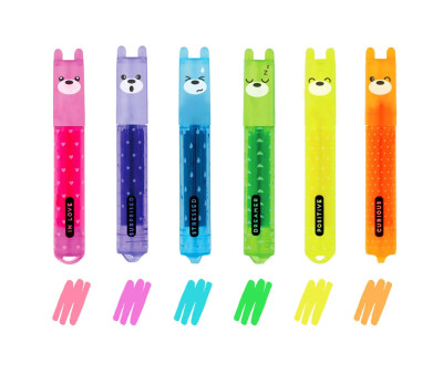 Set de 6 Mini Subrayadores Highighters Teddy Bear