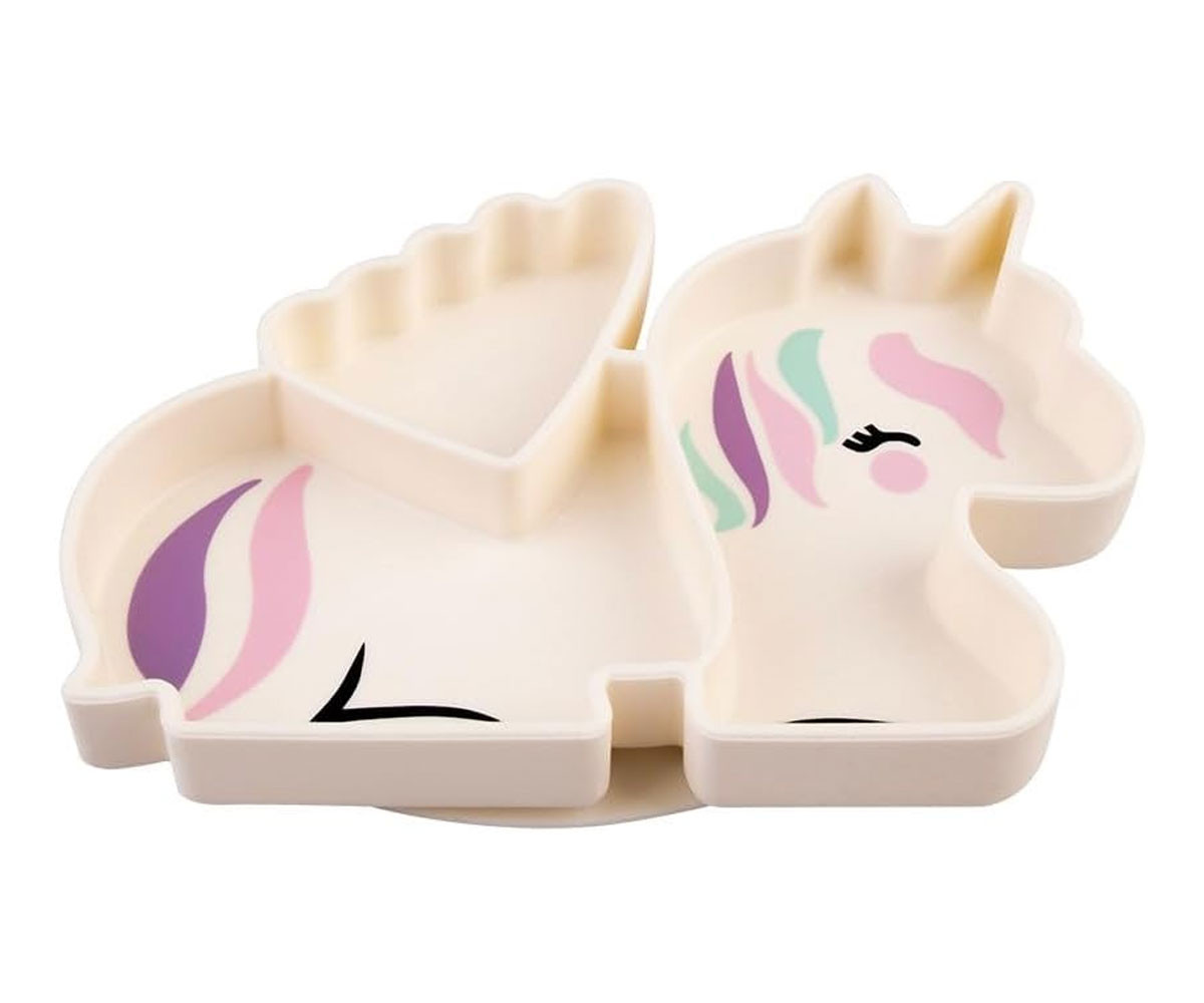 Plato de Silicona con Ventosa Unicornio