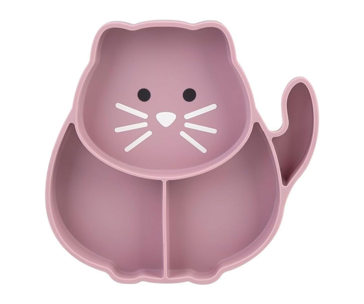 Plato de Silicona con Ventosa Gato