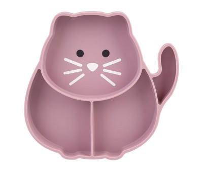 Plato de Silicona con Ventosa Gato