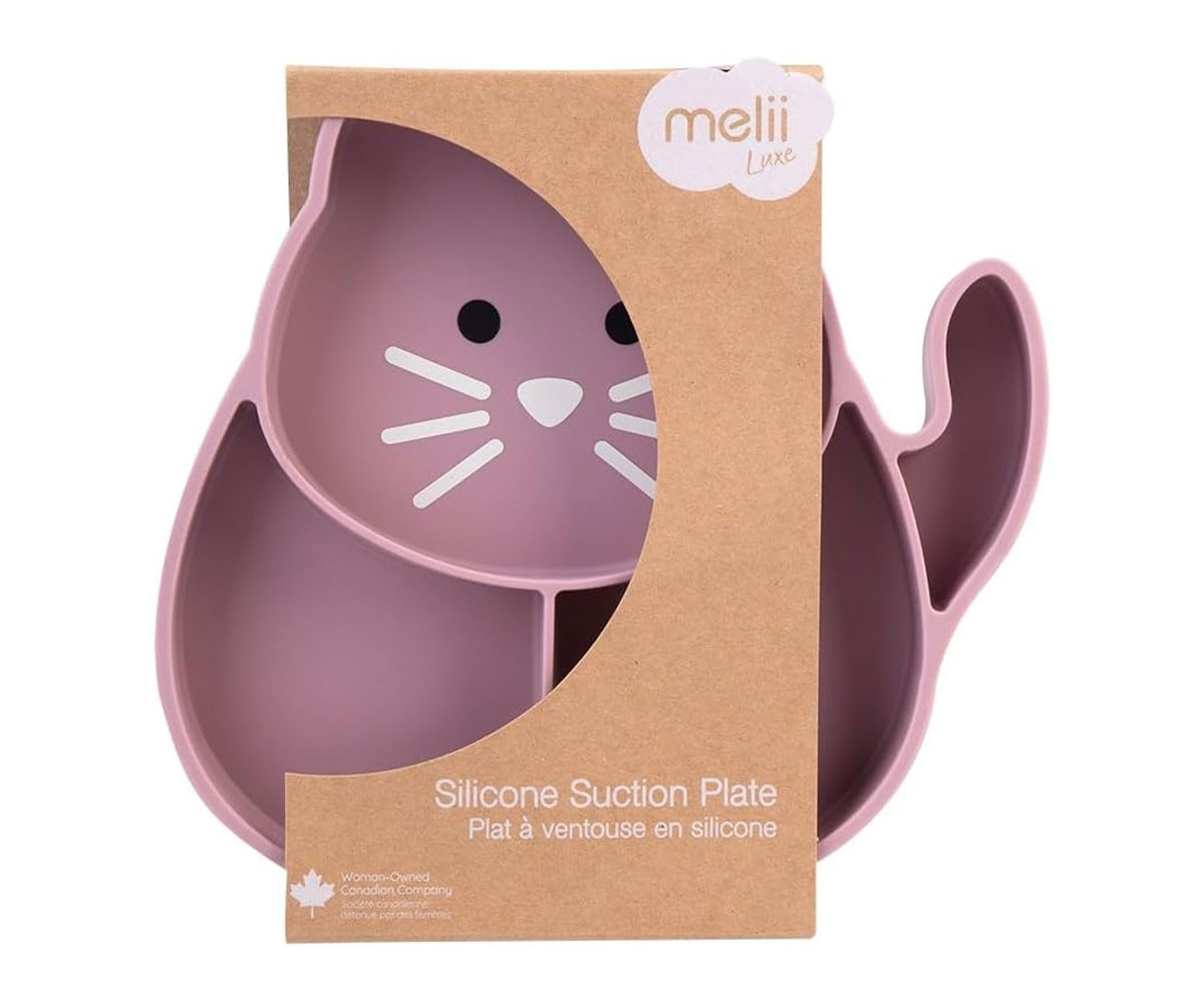 Plato de Silicona con Ventosa Gato