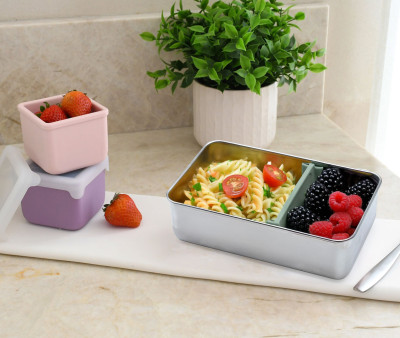Caja Bento de Acero Inoxidable Pink