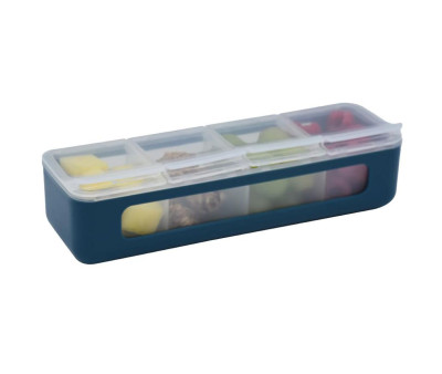 Caja Snackle 4 Compartimentos Blue Luxe