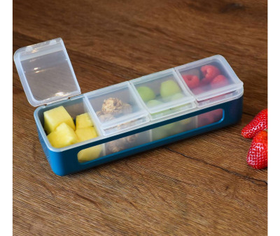 Caja Snackle 4 Compartimentos Blue Luxe