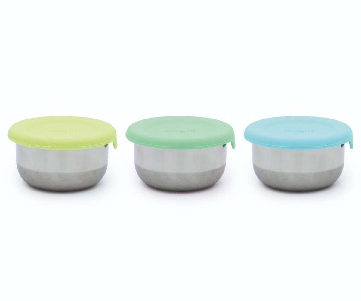 Set 3 Contenedores de Acero Inoxidable