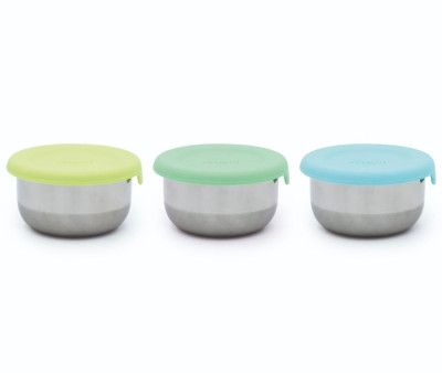 Set 3 Contenedores de Acero Inoxidable