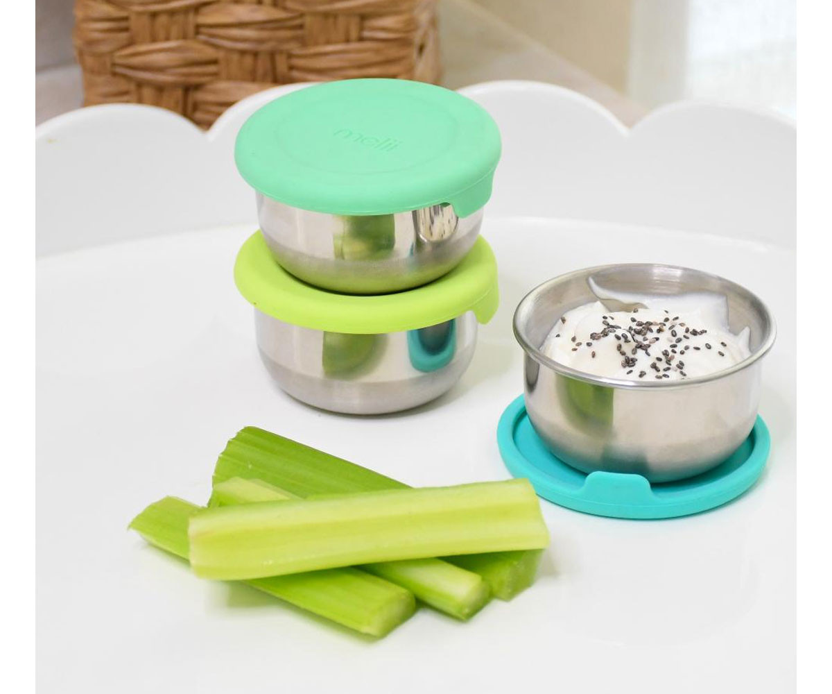 Set 3 Contenedores de Acero Inoxidable