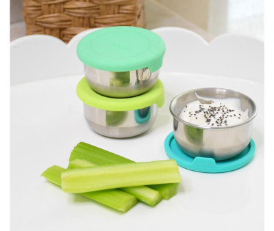 Set 3 Contenedores de Acero Inoxidable