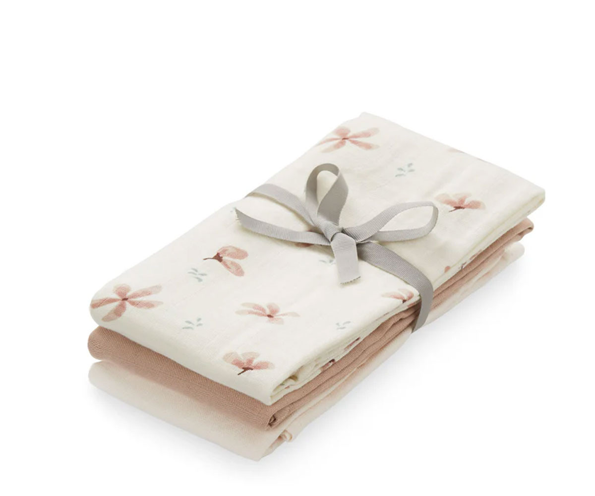Pack de 3 Muselinas Creme  Dusty Rose