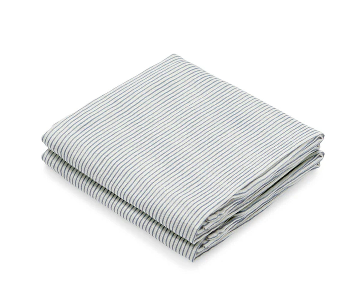 2 Muselinas Rayas Clásicas Azul