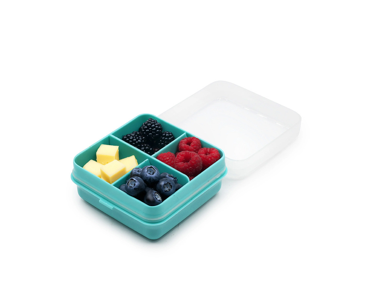 4 Compartimentos Snackle Box Petite Azul
