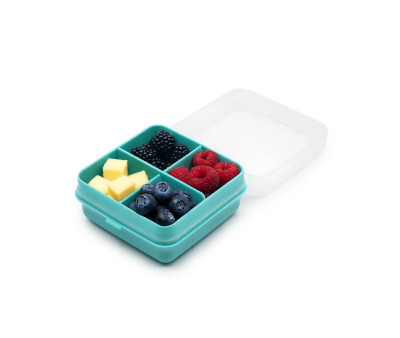 4 Compartimentos Snackle Box Petite Azul