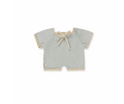 Tutina Baby Gommu Stripes Light Blue-Cream