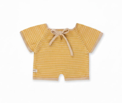 Tutina Baby Gommu Stripes Yellow-Cream