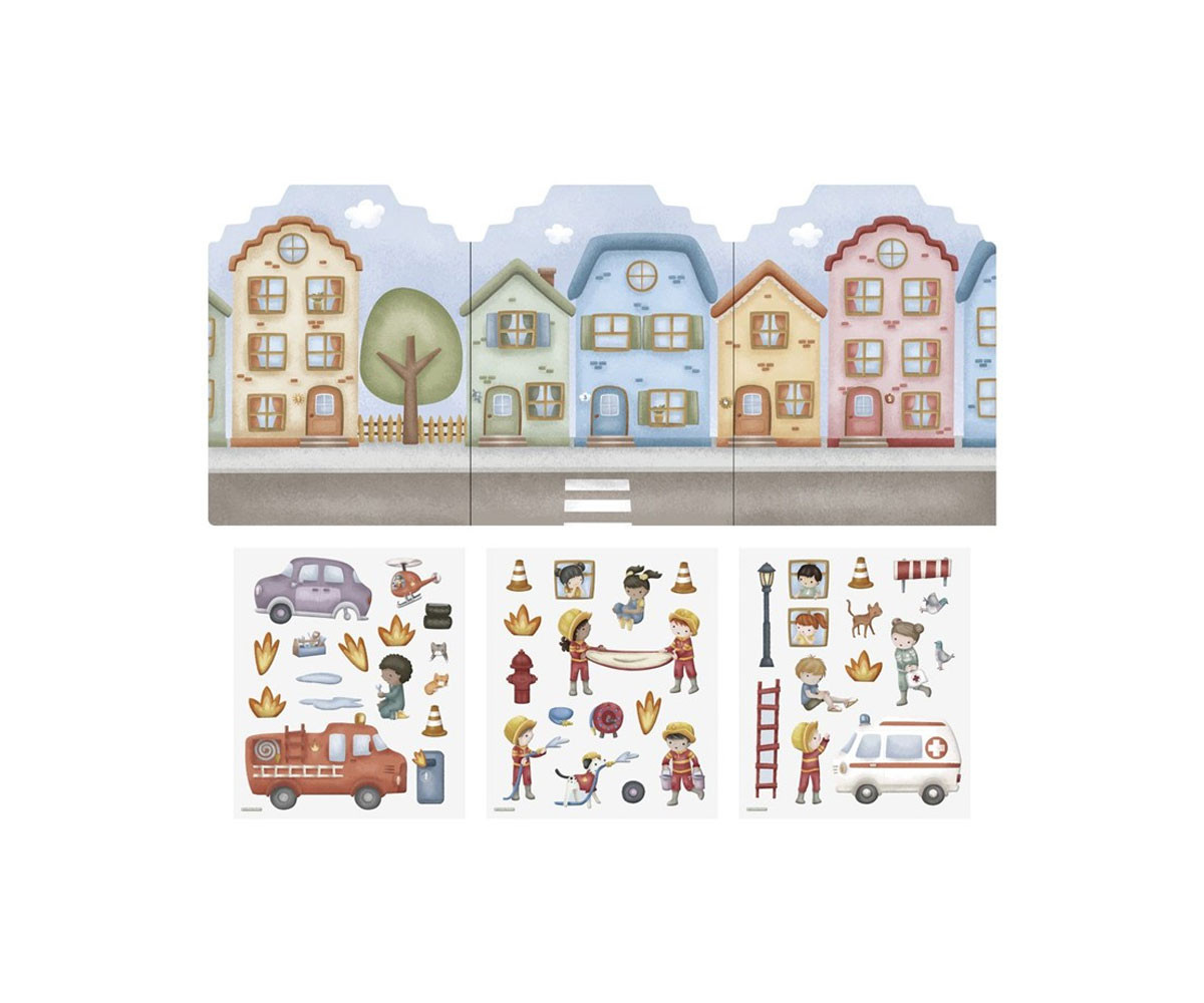 Pegatinas Reutilizables Bomberos