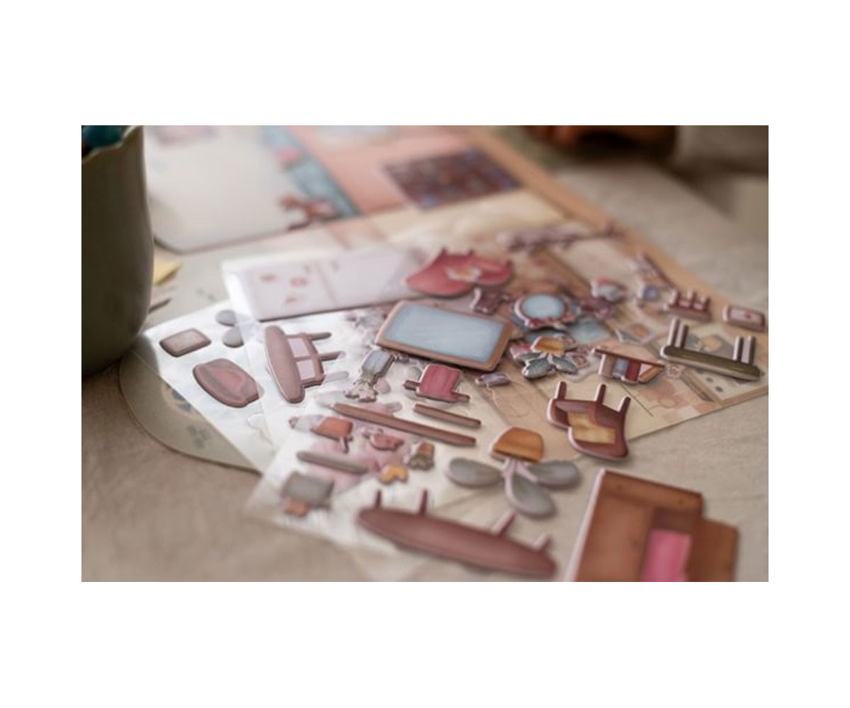 Pegatinas Reutilizables House Rosa