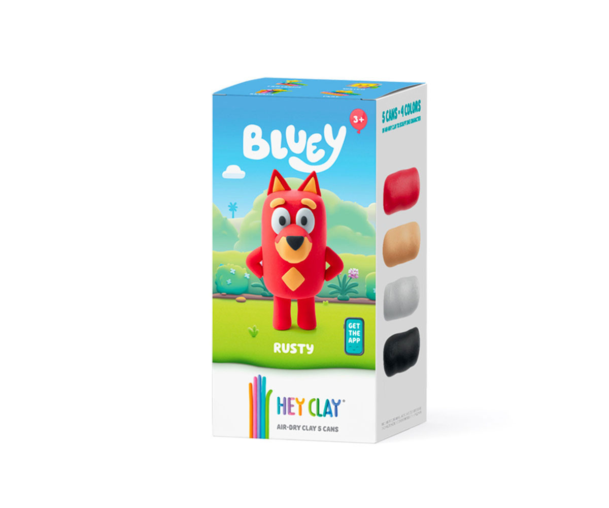 Plastilina Interattiva Bluey Rusty (5 vasetti)