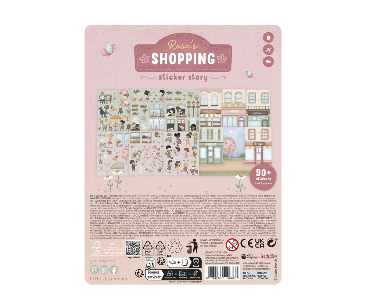 Libro de Pegatinas Reutilizables Rosa y sus Amigos