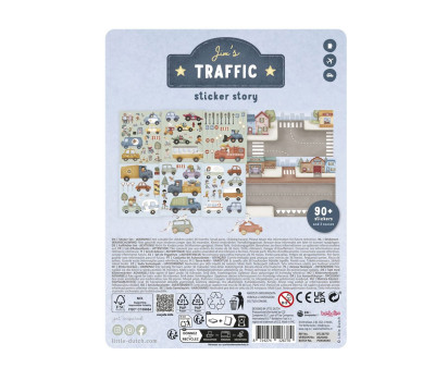 Libro de Pegatinas Reutilizables Jim y Vehículos