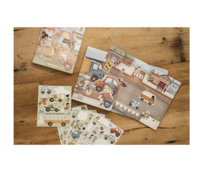 Libro de Pegatinas Reutilizables Jim y Vehículos