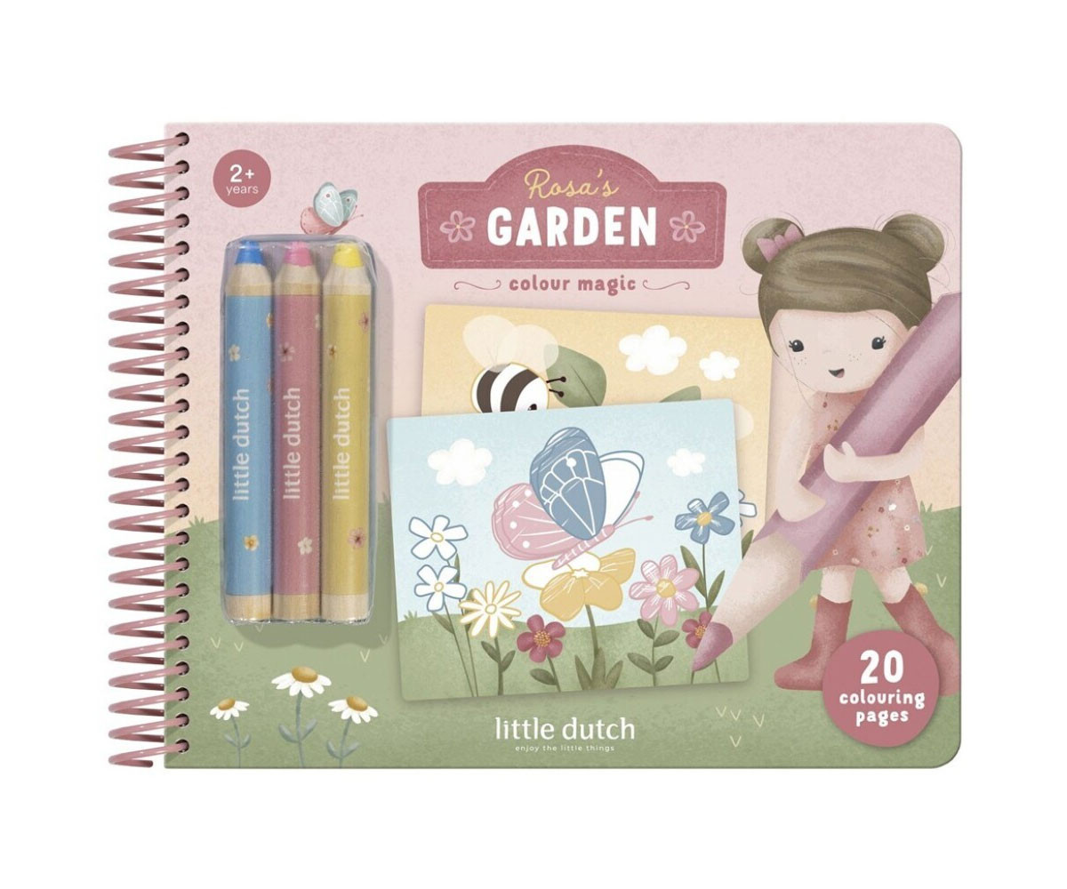 Libro Mágico para Colorear Jardín de Rosa y sus Amigos