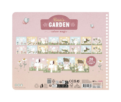 Libro Mágico para Colorear Jardín de Rosa y sus Amigos