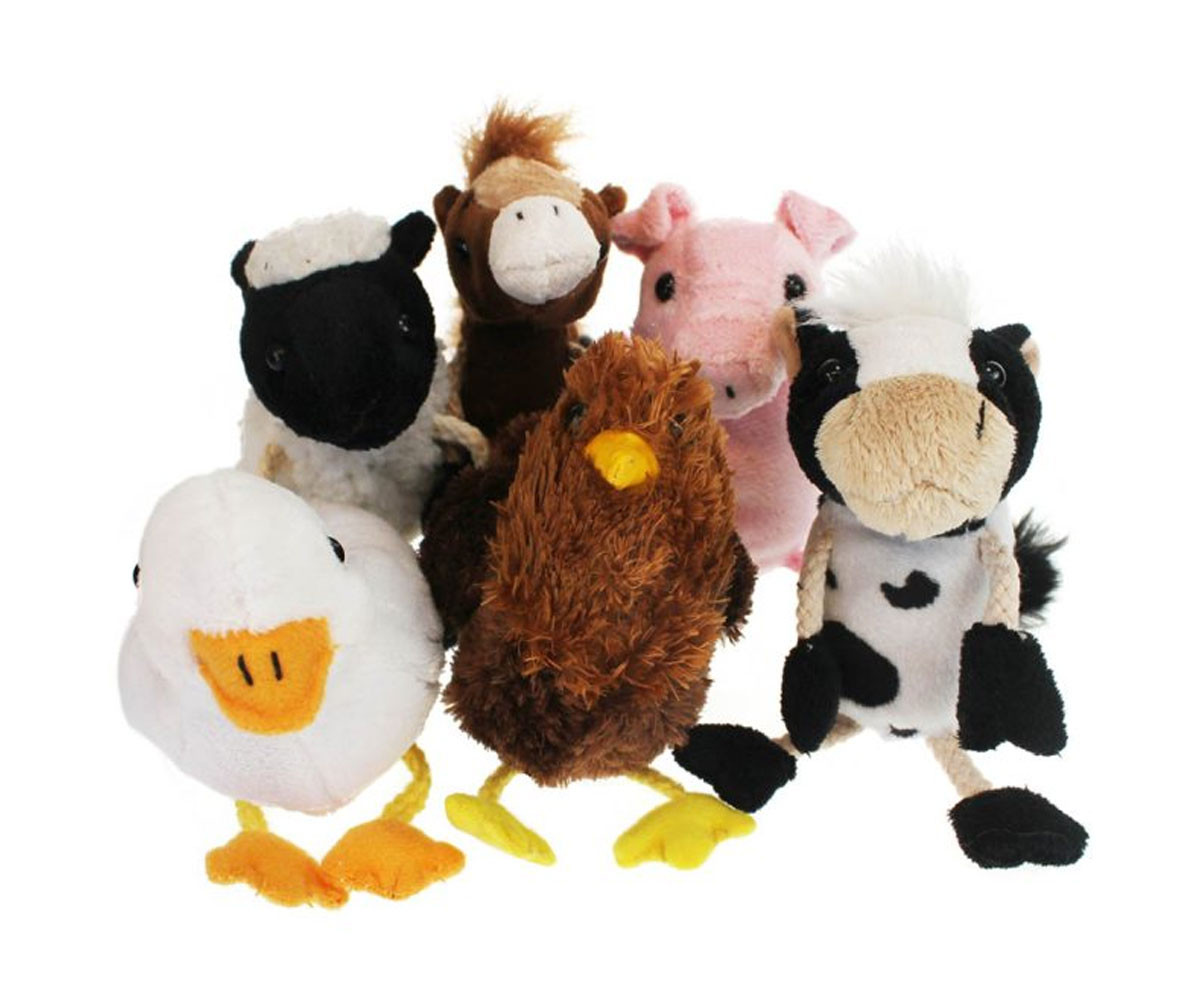 Set de 6 Marionetas de Dedo Animales de Granja