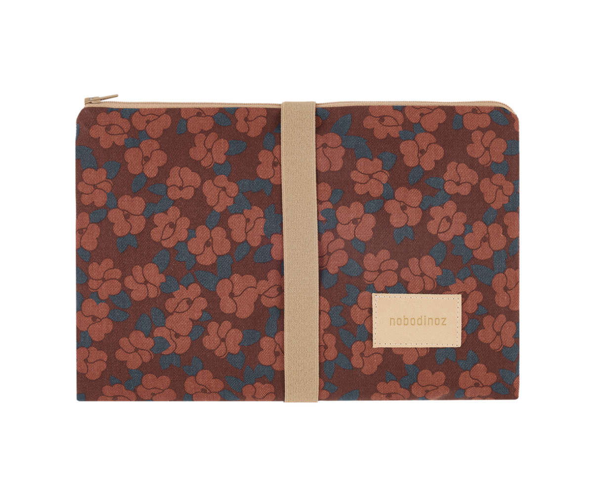 Cambiador de Viaje Impermeable Hyde Park Maroon Poppies
