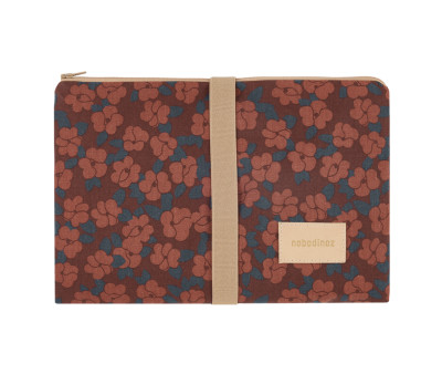Cambiador de Viaje Impermeable Hyde Park Maroon Poppies