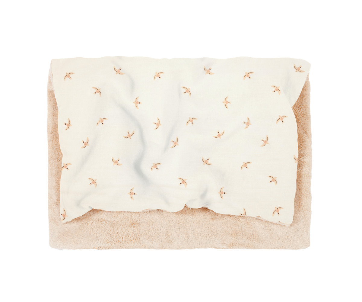 Manta de Invierno Wabi Sabi Nude Haiku Birds Natural