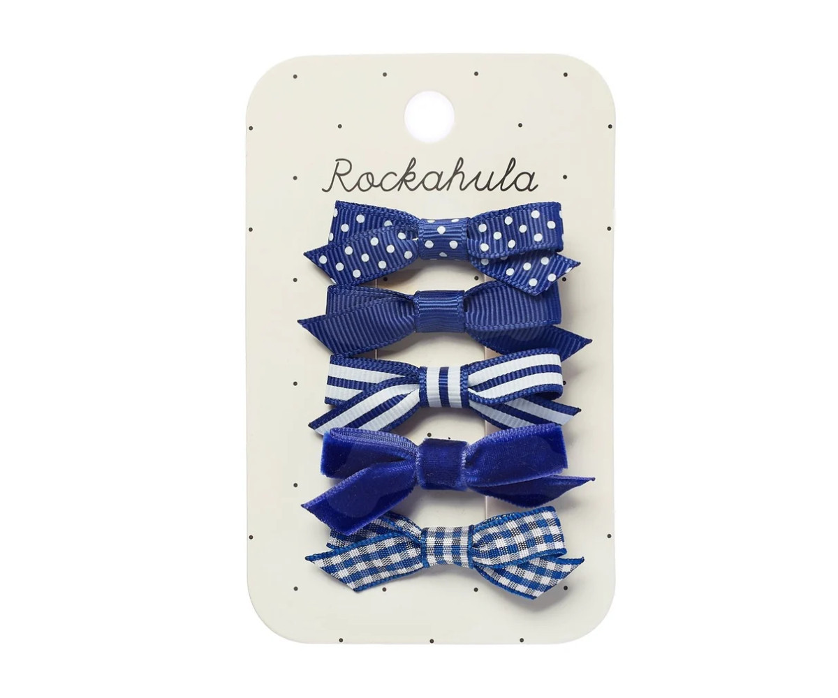 5 Clip de Pelo School Azul