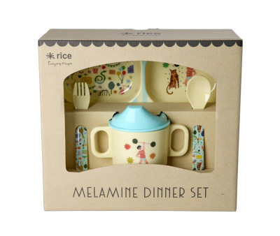 Set de Vajilla Infantil 4 Piezas Feria