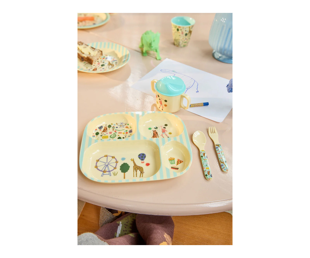 Set de Vajilla Infantil 4 Piezas Feria