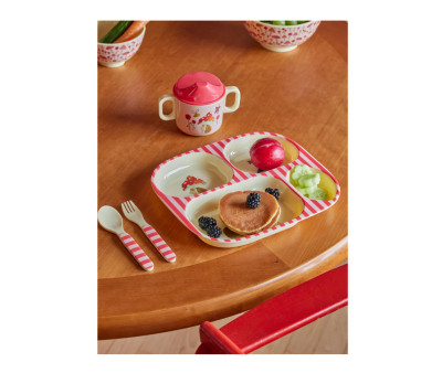 Set de Vajilla Infantil 4 Piezas Forest Pink