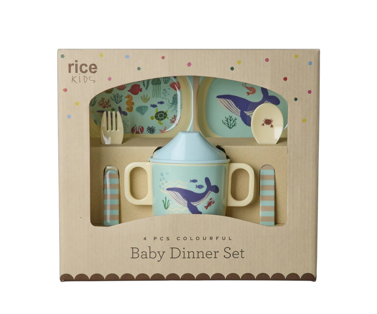 Set de Vajilla Infantil 4 Piezas Ocean Blue