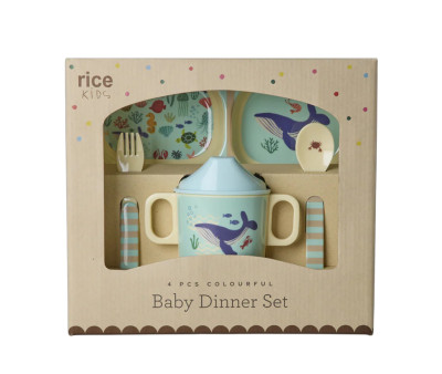 Set de Vajilla Infantil 4 Piezas Ocean Blue