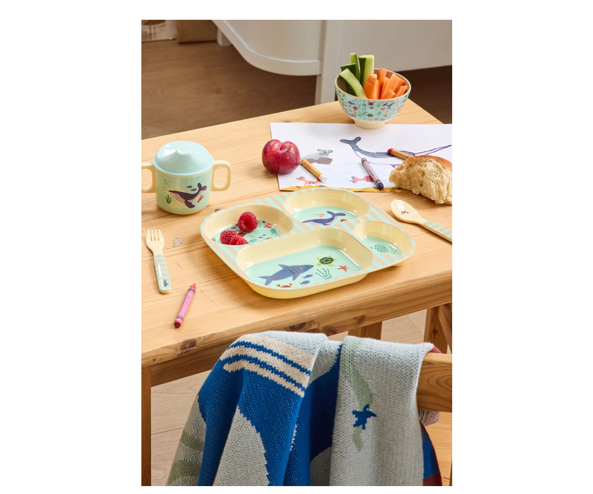 Set de Vajilla Infantil 4 Piezas Ocean Blue