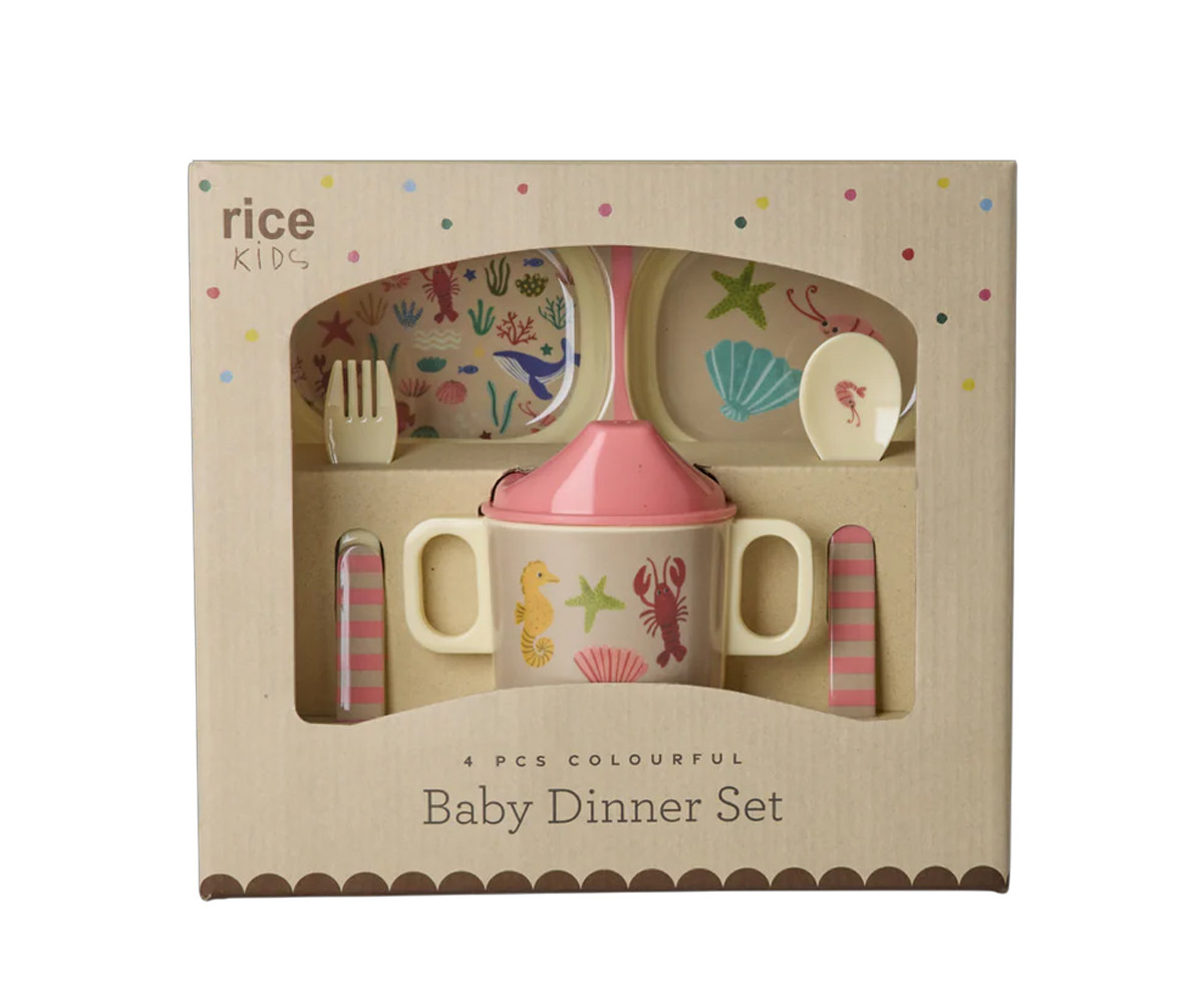 Set de Vajilla Infantil 4 Piezas Ocean Coral